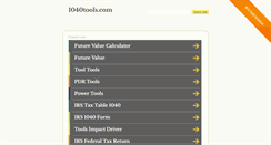 Desktop Screenshot of 1040tools.com