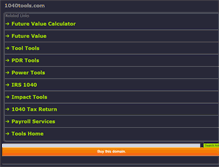 Tablet Screenshot of 1040tools.com